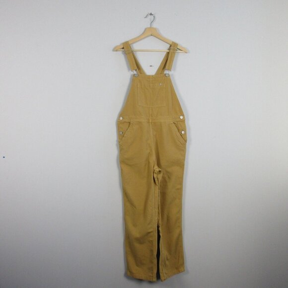 Everlane Pants - Everlane Women Cotton Canvas Overall Bib Straight Leg Size 2 Mustard Yellow 676